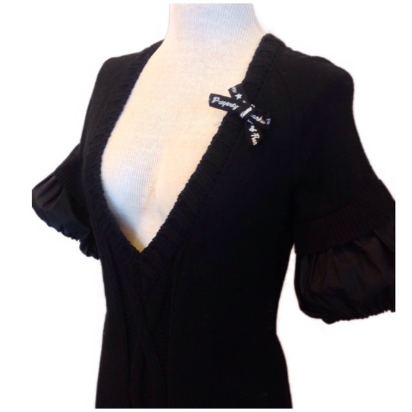 Black Knitted Dress with Sequins - Picture 1 of 8